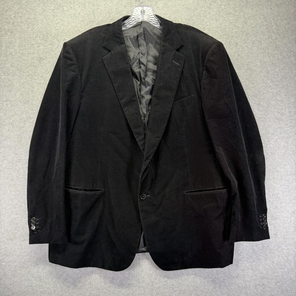 Ermenegildo Zegna Blazer Mens 50 Black Corduroy Su Misura Sport Coat Jacket